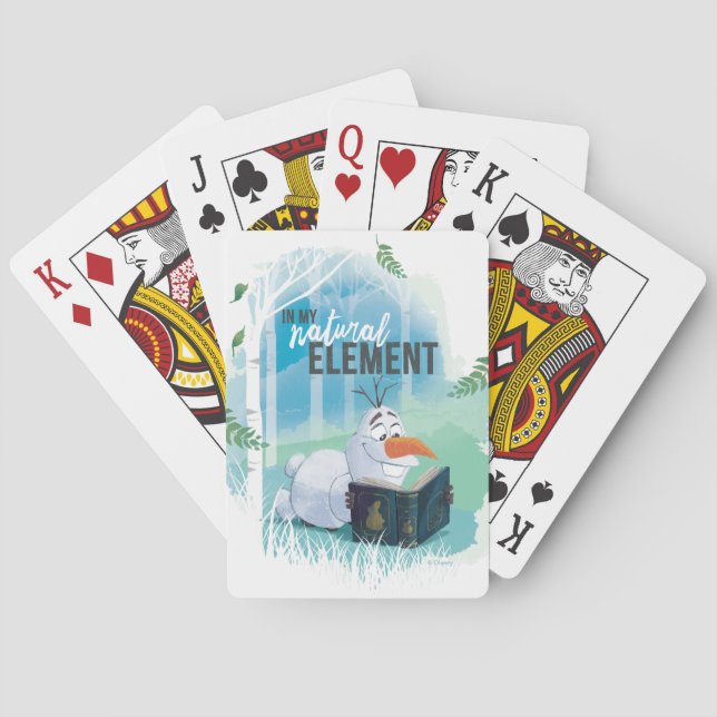 Jeu De Cartes Olaf | Dans Mon Élément Naturel Jouer Des Cartes (dos)
