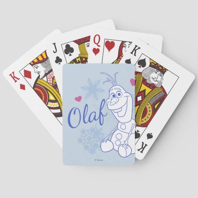 Jeu De Cartes Olaf | Snowflakes Lecture Cartes (dos)
