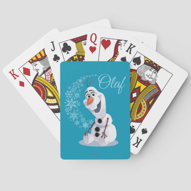 Jeu De Cartes Olaf | Vague de flocons de neige Jouer des cartes (dos)