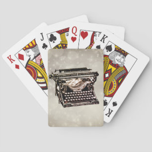 Jeu De Cartes Old Antique Vintage Typewriter Collectible