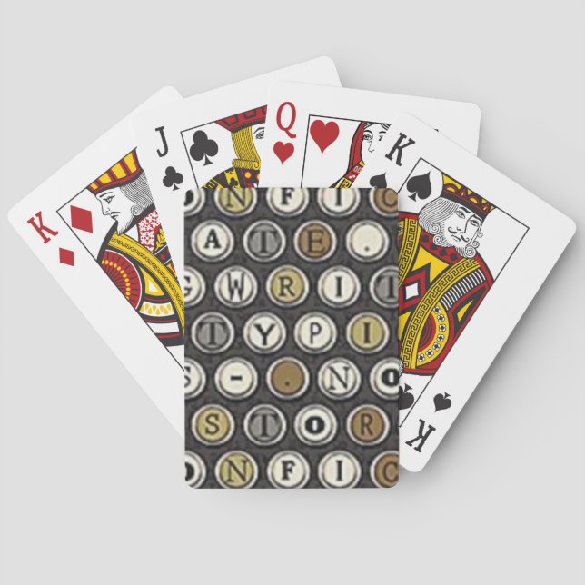 Jeu De Cartes Old Typewriter Keys (dos)