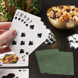 Jeu De Cartes Olive Pistachio Texture de Noël verte