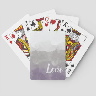 Jeu De Cartes Ombre Purple et Grey Love Graceful Gradient