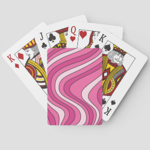 Jeu De Cartes Ondes de style rétro rose