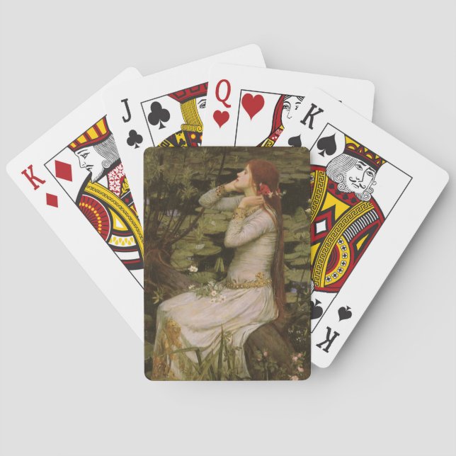 Jeu De Cartes Ophélie par l'étang par John William Waterhouse (dos)