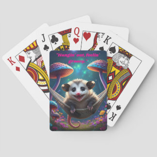 Jeu De Cartes Opossum psychédélique personnalisé Hippie