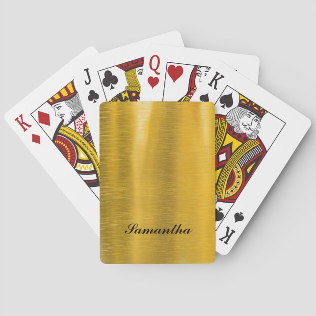 Jeu De Cartes Or classique personnalisé (dos)
