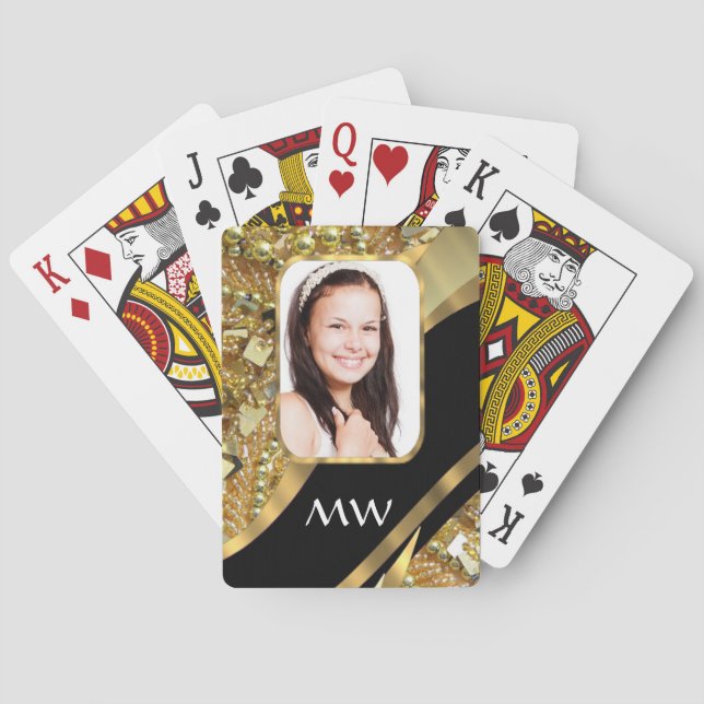 Jeu De Cartes Or et noir (dos)