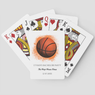 Jeu De Cartes Orange Bachelor du joueur de basketball blanc Poke