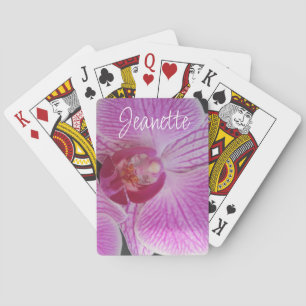 Jeu De Cartes Orchidée rose Jouer des cartes avec des fleurs