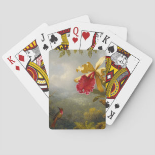 Jeu De Cartes Orchidées et colibri Heade
