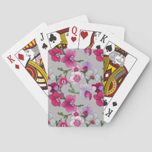 Jeu De Cartes Orchidées roses en fleur