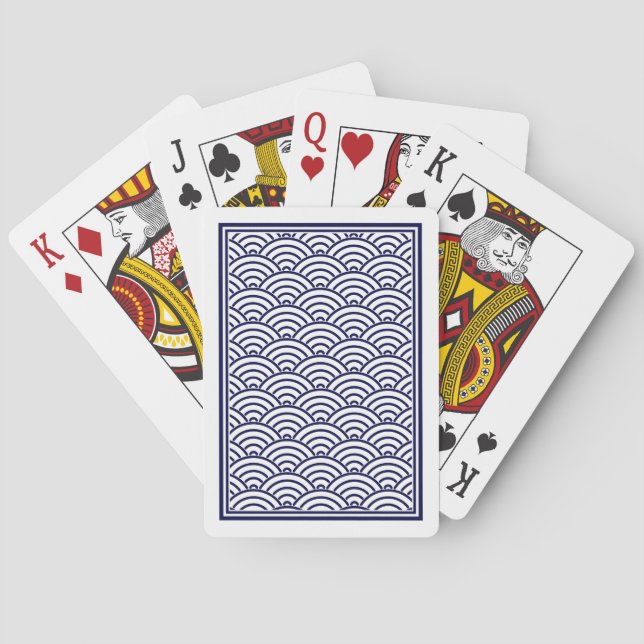 Jeu De Cartes Oriental Delft Blue Koinobori Motif (dos)