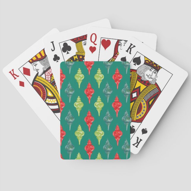 Jeu De Cartes Ornements en verre rétro Jouer des cartes (dos)
