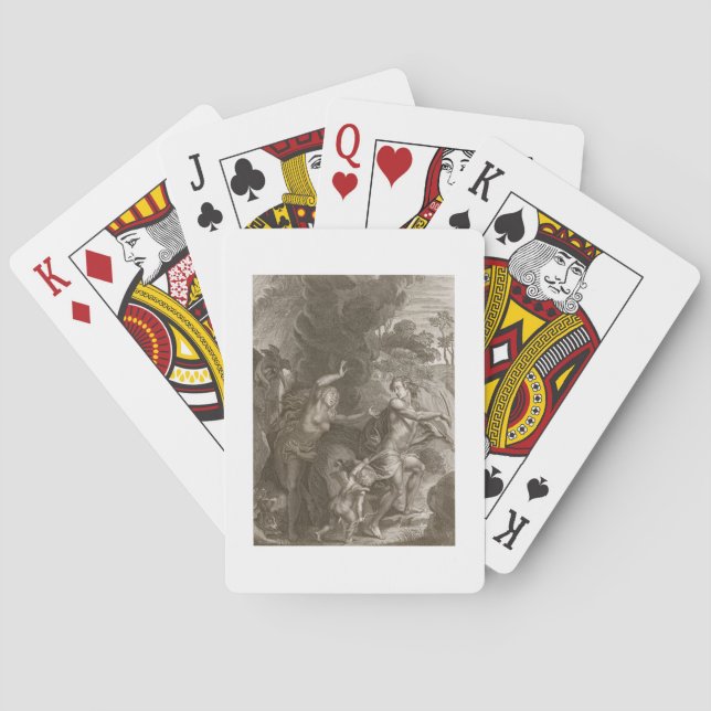 Jeu De Cartes Orphée, menant Eurydice hors de l'enfer, regarde e (dos)