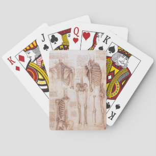 Jeu De Cartes Os de squelette de Léonard de Vinci, anatomie huma