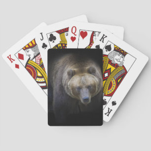 Jeu De Cartes Ours Brun Grizzly Animal Vie Sauvage Forêt Jungle 