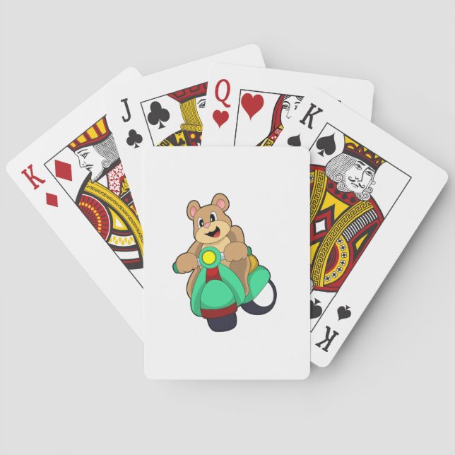 Jeu De Cartes Ours comme Biker avec Scooter.PNG (dos)