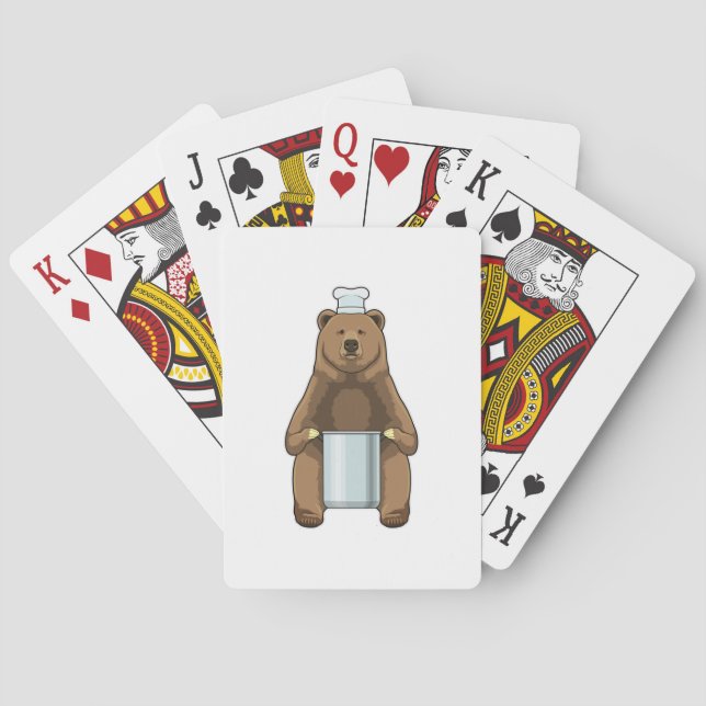Jeu De Cartes Ours comme cuire avec pot de Cuisine (dos)