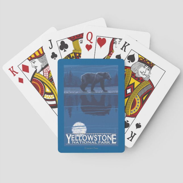 Jeu De Cartes Ours dans le clair de lune - parc national de (dos)