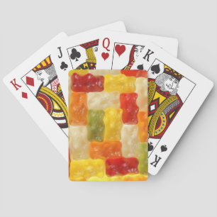 Jeu De Cartes ours en gélatine jouant aux cartes