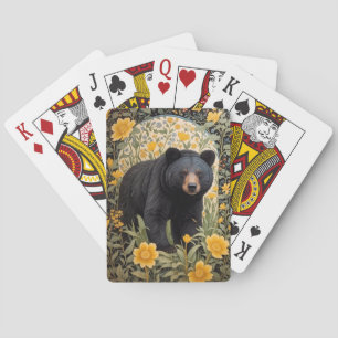 Jeu De Cartes Ours Noir Et Fleurs De Beurre Jaune