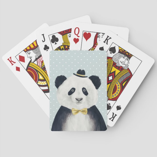 Jeu De Cartes Ours panda d'aquarelle (dos)