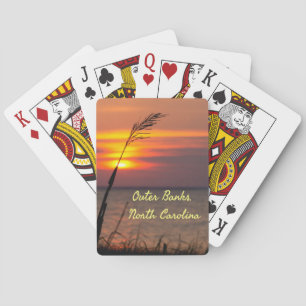 Jeu De Cartes Outer Banks North Carolina Beach Sunset Orange Sky