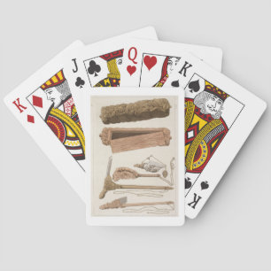 Jeu De Cartes Outils autochtones sculptés et décorés, illustrati
