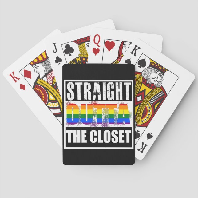Jeu De Cartes Outta droit le gay pride de cabinet (dos)