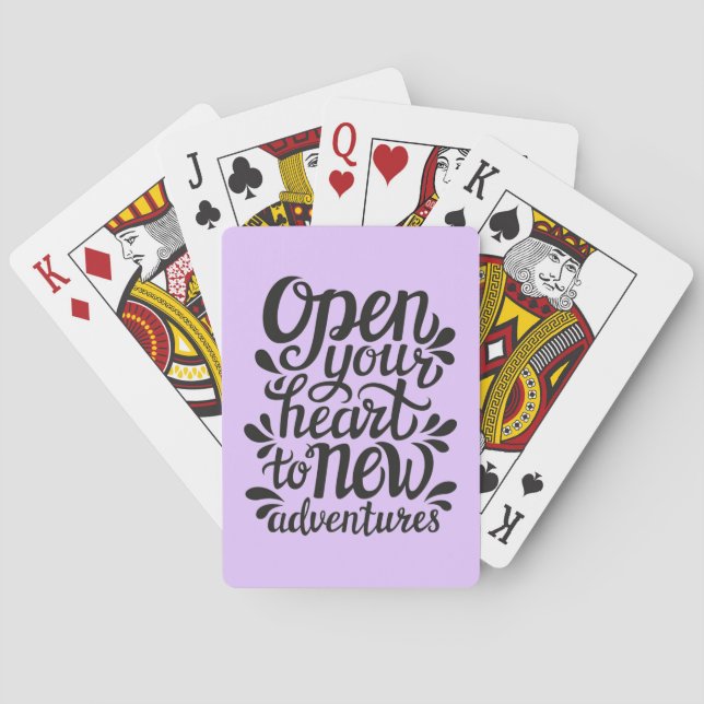 Jeu De Cartes Ouvrez votre coeur à de nouvelles aventures (dos)