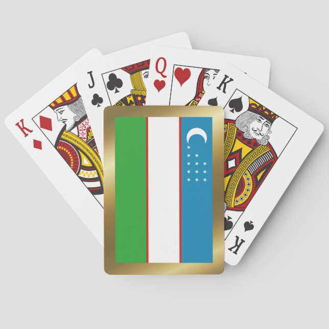 Jeu De Cartes Ouzbékistan Drapeau Jouer des cartes (dos)