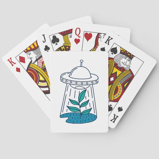 Jeu De Cartes OVNI Alien (dos)