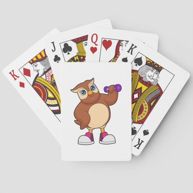 Jeu De Cartes Owl Fitness Dumbbell (dos)