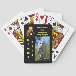 Jeu De Cartes Owl Meilleur Momma Jamais Dessin Photo Nom