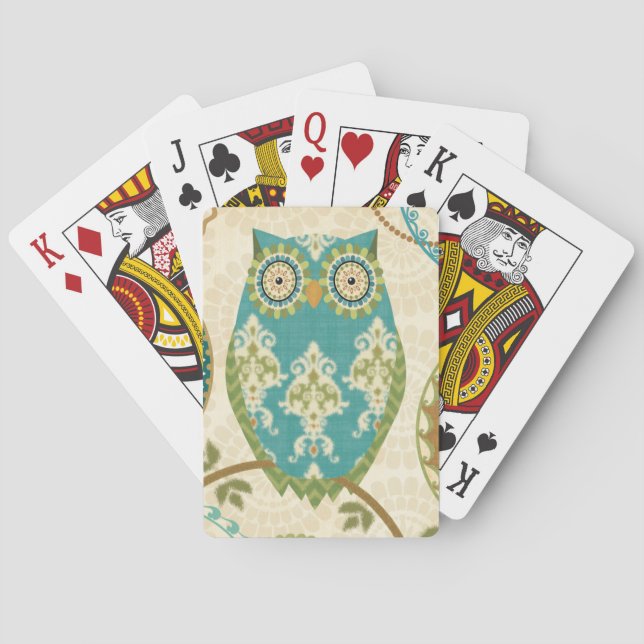 Jeu De Cartes Owl with Circulaire Patterns (dos)