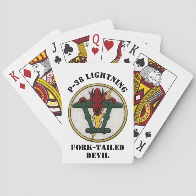 Jeu De Cartes P-38 Lightning Queue de Diable Fourchue (dos)