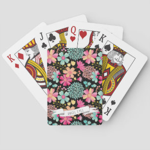 Jeu De Cartes Pack cadeau floral personnalisé Gouache