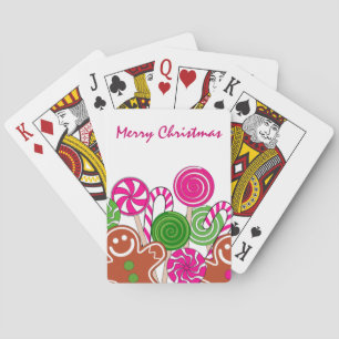 Jeu De Cartes Pains d'épices de Noël rose tendance