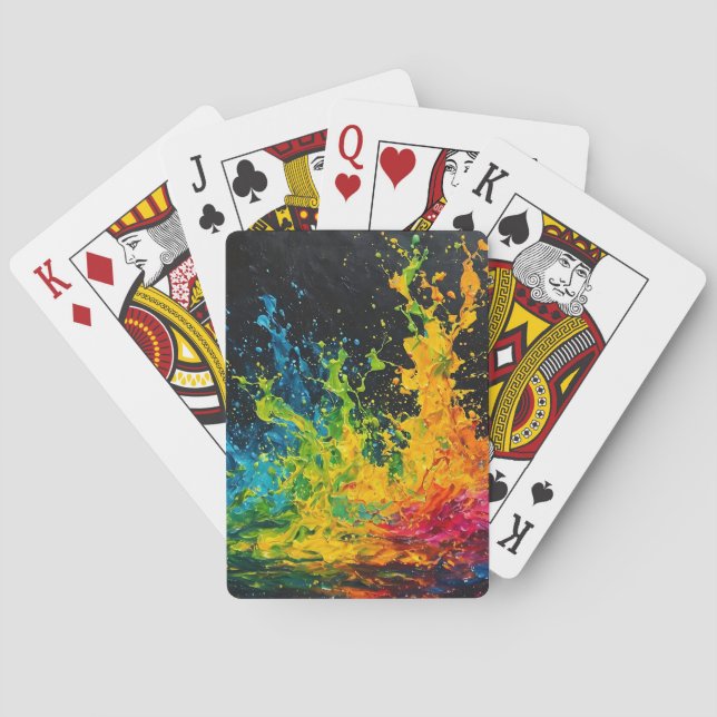 Jeu De Cartes Paint coloré (dos)