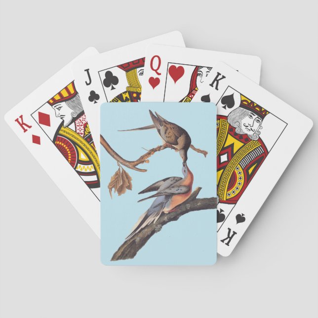 Jeu De Cartes Paire Audubon de baiser des pigeons voyageurs (dos)
