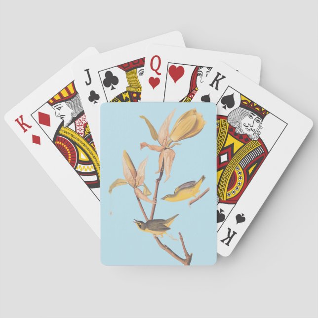 Jeu De Cartes Paire d'oiseaux de Paruline du Kentucky d'Audubon  (dos)
