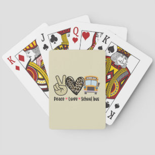 Jeu De Cartes Paix, Amour, Bus scolaire