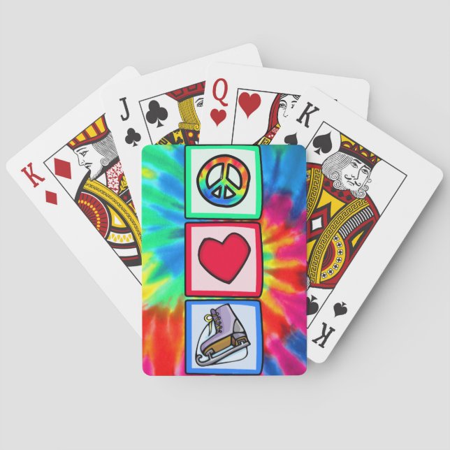 Jeu De Cartes Paix, Amour, Patinage sur glace (dos)