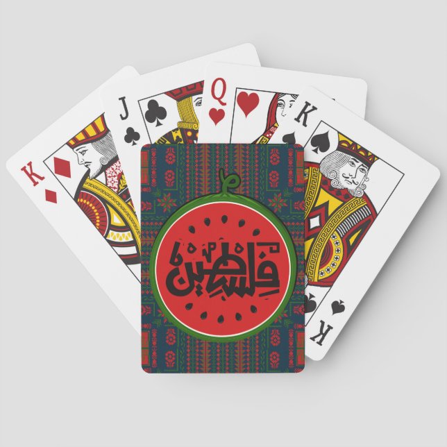 Jeu De Cartes Palestine watermelon-Palestine Arabe mot"français" (dos)
