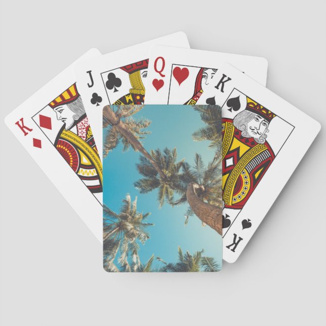 Jeu De Cartes Palmiers au cru tropical de plage (dos)