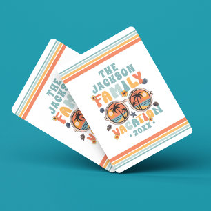 Jeu De Cartes Palmiers lunettes de soleil rétro vacances en fami