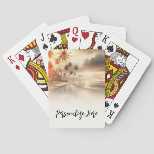 Jeu De Cartes Palmiers & Orange Sunset Beach Mariage