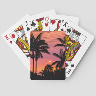 Jeu De Cartes Palmiers silhoués, Hawaï