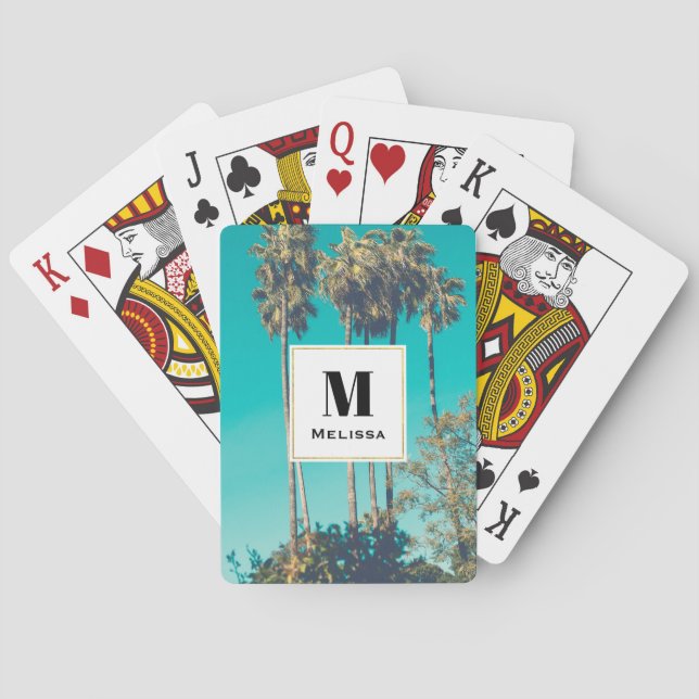 Jeu De Cartes Palmiers tropicaux rétro (dos)